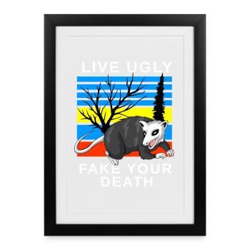 opossum - Framed poster (27 × 37 cm) - black - Front