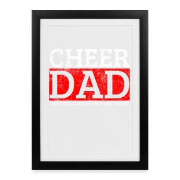Cheer Dad Cherleader - Affiche encadrée (27 × 37 cm) - noir - Devant
