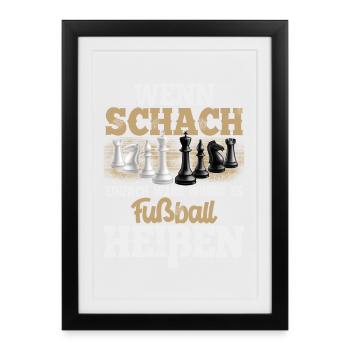 Schach - Gerahmtes Poster (27 × 37 cm) - Schwarz - Vorne