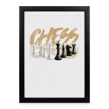 Chess - Framed poster (27 × 37 cm) - black - Front