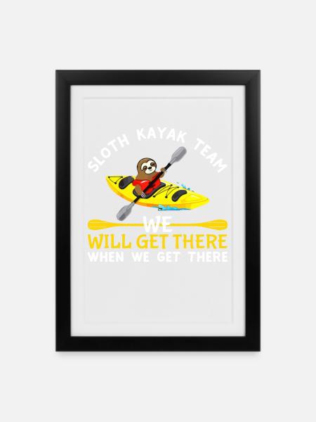 Kayak - Gerahmtes Poster (27 × 37 cm) - Schwarz