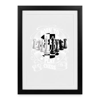 Chess - Framed poster (27 × 37 cm) - black - Front