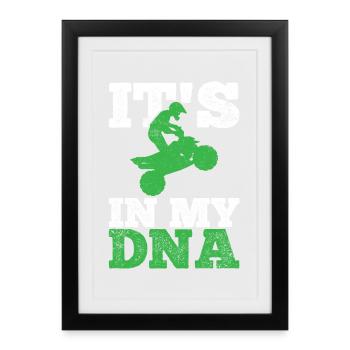 Quad Quad Biker Traction intégrale - Affiche encadrée (27 × 37 cm) - noir - Devant