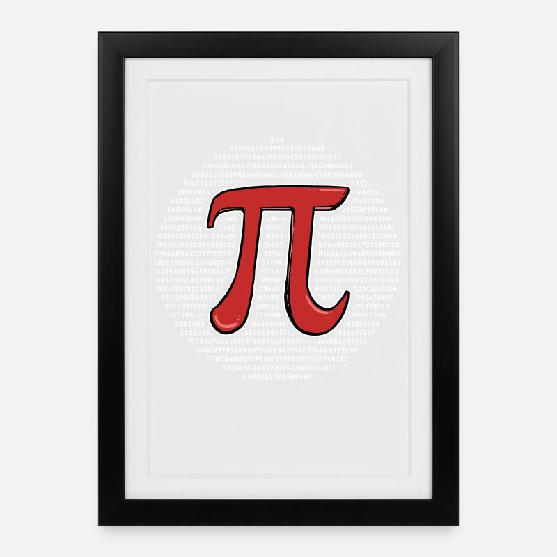 Pi Tag Pi Mathe - Gerahmtes Poster (27 × 37 cm) - Schwarz