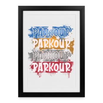 Parkour - Affiche encadrée (27 × 37 cm) - noir - Devant