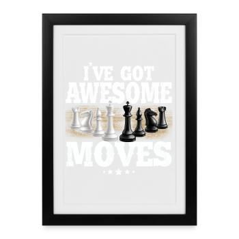 Chess - Framed poster (27 × 37 cm) - black - Front