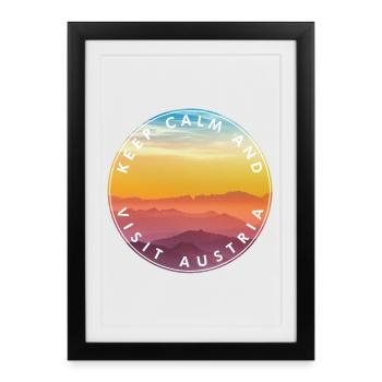 Insigne du Kreis d’Autriche Reste calme - Affiche encadrée (27 × 37 cm) - noir - Devant