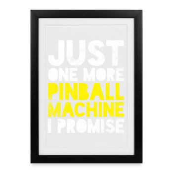 Flipper automate - Affiche encadrée (27 × 37 cm) - noir - Devant