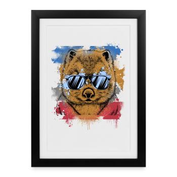 Wombat - Affiche encadrée (27 × 37 cm) - noir - Devant