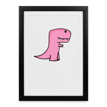 Des dinosaures pour les enfants - Affiche encadrée (27 × 37 cm) - noir - Devant