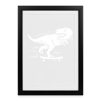 Longboarding Longboarder Skater - Framed poster (27 × 37 cm) - black - Front