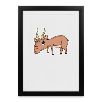 Antelope - Framed poster (27 × 37 cm) - black - Front