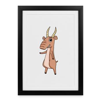 Antelope - Framed poster (27 × 37 cm) - black - Front