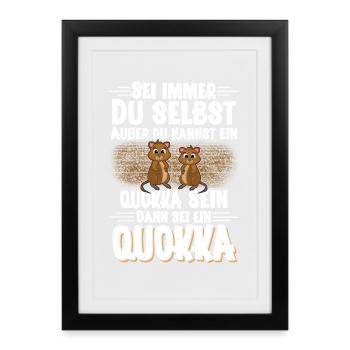 Quokka - Affiche encadrée (27 × 37 cm) - noir - Devant