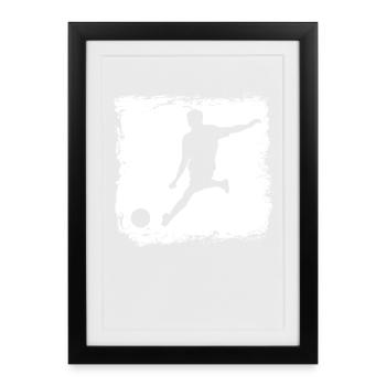 Soccer Football Goal Shot - Framed poster (27 × 37 cm) - black - Front