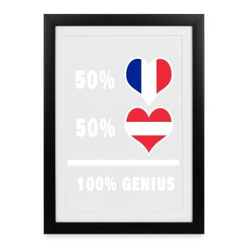 France and Austria Ingenious / Gift - Framed poster (27 × 37 cm) - black - Front