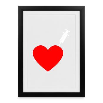 Vaccination - I am vaccinated - Framed poster (27 × 37 cm) - black - Front