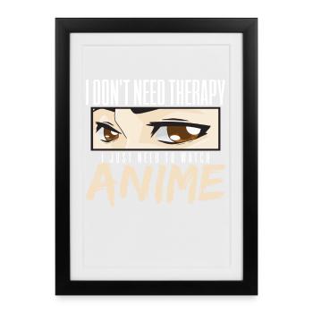 Anime - Affiche encadrée (27 × 37 cm) - noir - Devant