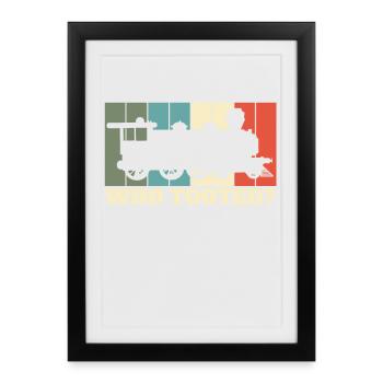 Trains - Framed poster (27 × 37 cm) - black - Front