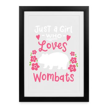 Wombat Amoureux d’Australie - Affiche encadrée (27 × 37 cm) - noir - Devant