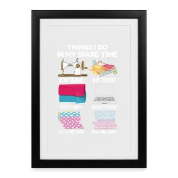 sew - Framed poster (27 × 37 cm) - black - Front