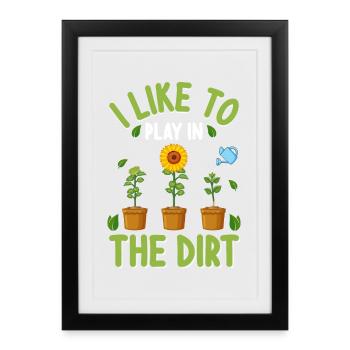 Jardinier - Affiche encadrée (27 × 37 cm) - noir - Devant