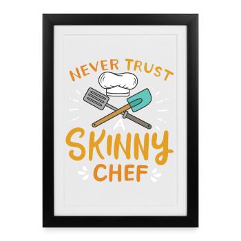 Cuisiner - Affiche encadrée (27 × 37 cm) - noir - Devant