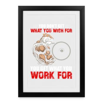 Bodybuilding Fitness Gym - Framed poster (27 × 37 cm) - black - Front