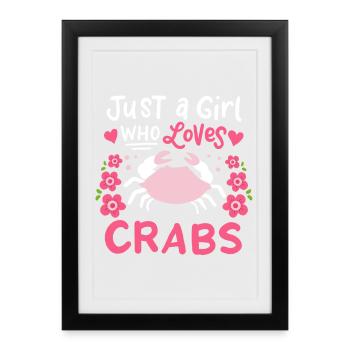 Crevettes fruits de mer - Affiche encadrée (27 × 37 cm) - noir - Devant