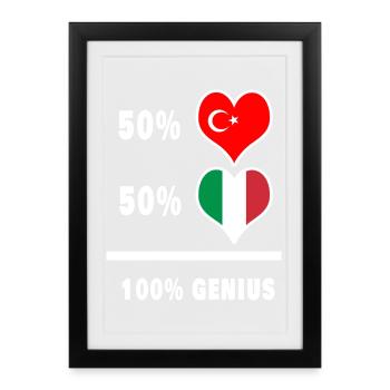 L’Italie et la Turquie ingénieux / cadeau - Affiche encadrée (27 × 37 cm) - noir - Devant