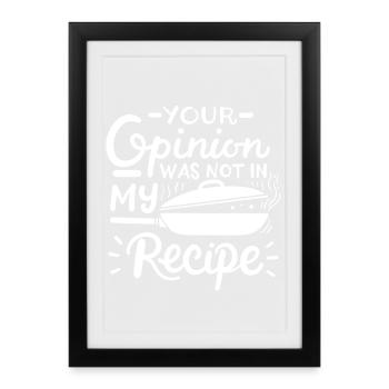 Cuisine Recette Cuisine - Affiche encadrée (27 × 37 cm) - noir - Devant