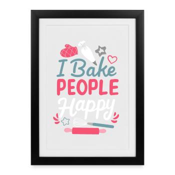 Baking Bakery Hobby Baker - Framed poster (27 × 37 cm) - black - Front