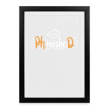 Doctorat doctorat - Affiche encadrée (27 × 37 cm) - noir - Devant