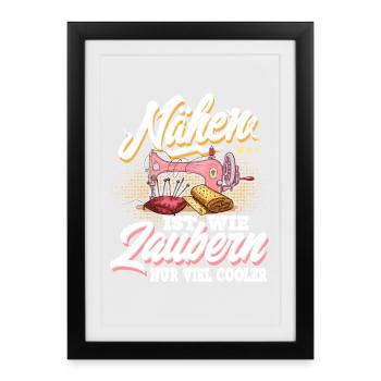 Nähen - Gerahmtes Poster (27 × 37 cm) - Schwarz - Vorne