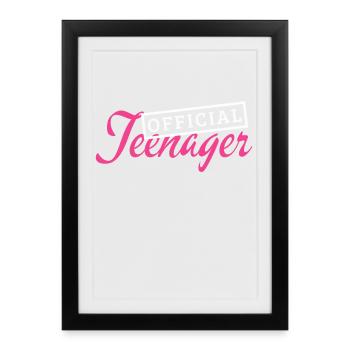 13ème anniversaire Adolescent 13 ans - Affiche encadrée (27 × 37 cm) - noir - Devant