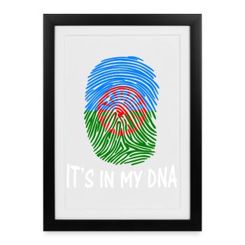 romani people flag o styago le romengo idée cadeau - Affiche encadrée (27 × 37 cm) - noir - Devant