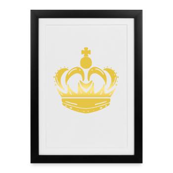 crown - Framed poster (27 × 37 cm) - black - Front