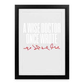 Doctor Doctor Medicine Handwriting - Framed poster (27 × 37 cm) - black - Front
