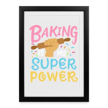 Boulangeries pâtisseries Bois de pâtes - Affiche encadrée (27 × 37 cm) - noir - Devant