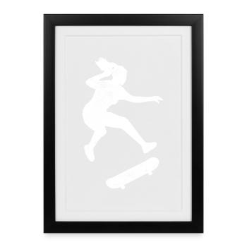 Skating Skater Skateboard Skate - Framed poster (27 × 37 cm) - black - Front