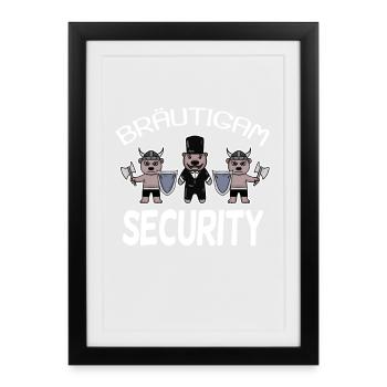 Bräutigam Security Wikinger - Gerahmtes Poster (27 × 37 cm) - Schwarz - Vorne