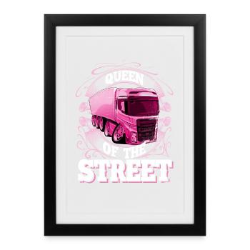 Truck driver - Framed poster (27 × 37 cm) - black - Front