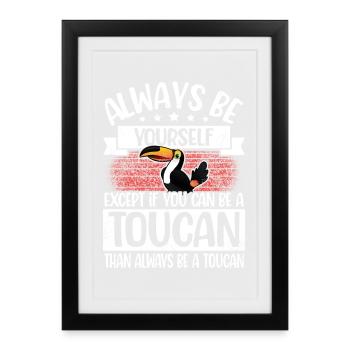 Tukan - Affiche encadrée (27 × 37 cm) - noir - Devant
