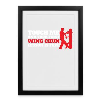 Wing Chun Chinese Martial Arts - Framed poster (27 × 37 cm) - black - Front
