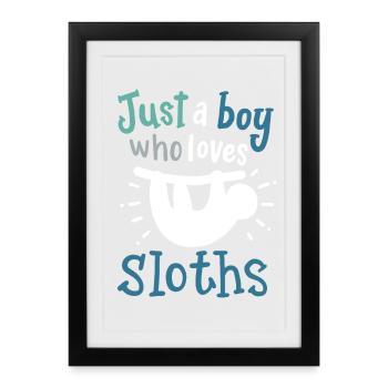 Sloths Sloth Lovers - Framed poster (27 × 37 cm) - black - Front