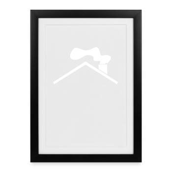roof - Framed poster (27 × 37 cm) - black - Front