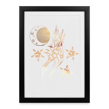 Sorcière magie magie mystique Amber - Affiche encadrée (27 × 37 cm) - noir - Devant