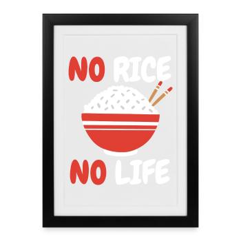Rice Filipino Philippines Asian Food - Framed poster (27 × 37 cm) - black - Front