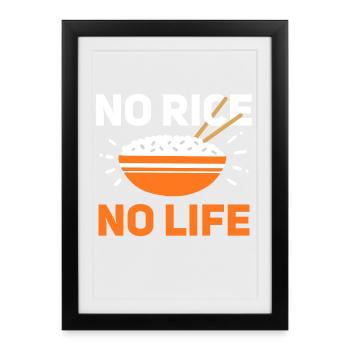 Rice Filipino Philippines Asian Food - Framed poster (27 × 37 cm) - black - Front