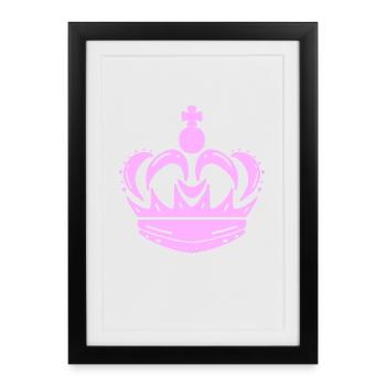 Crown Pink - Framed poster (27 × 37 cm) - black - Front